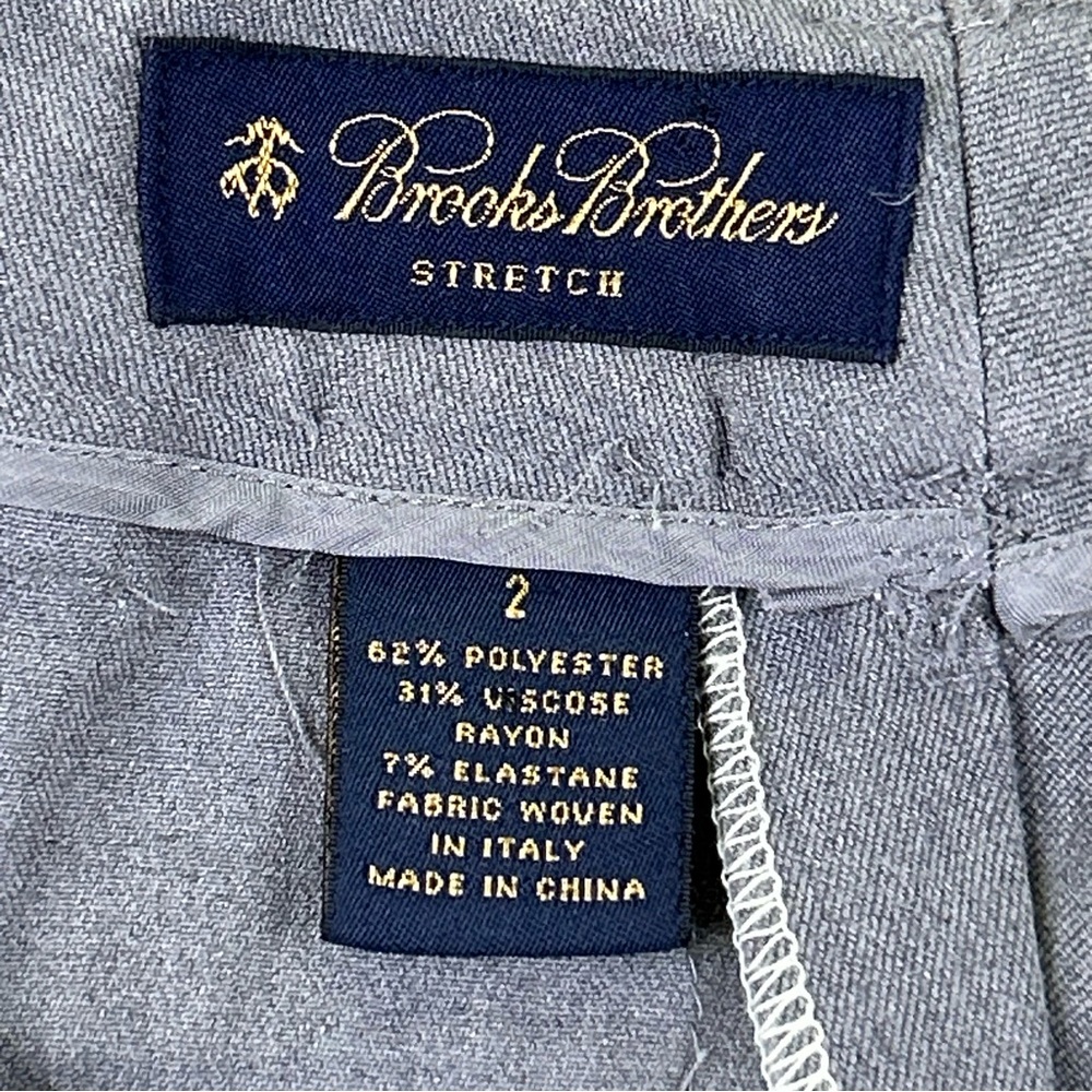 Brooks Brothers Women’s Dress Pants Slacks Size 2 Stretch Gray Rayon Wide Leg - Picture 4 of 9